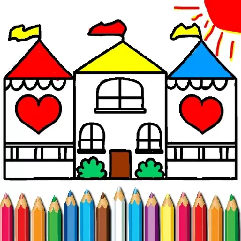Doll House Coloring Book